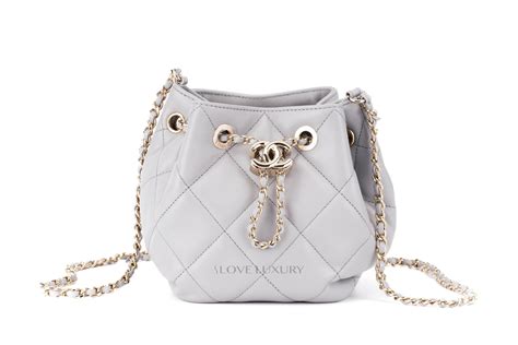 chanel grey bucket bag|Chanel bucket bag 2021.